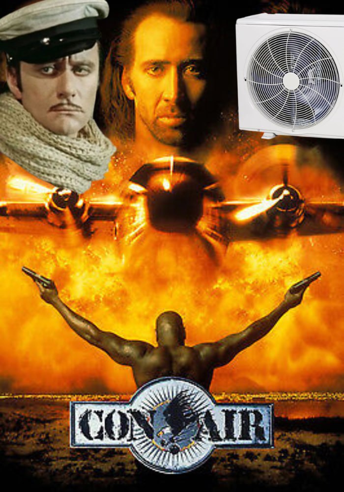 Con Air movie poster, doctored
