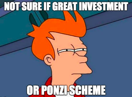 Futurama's Fry not sure if investment or Ponzi